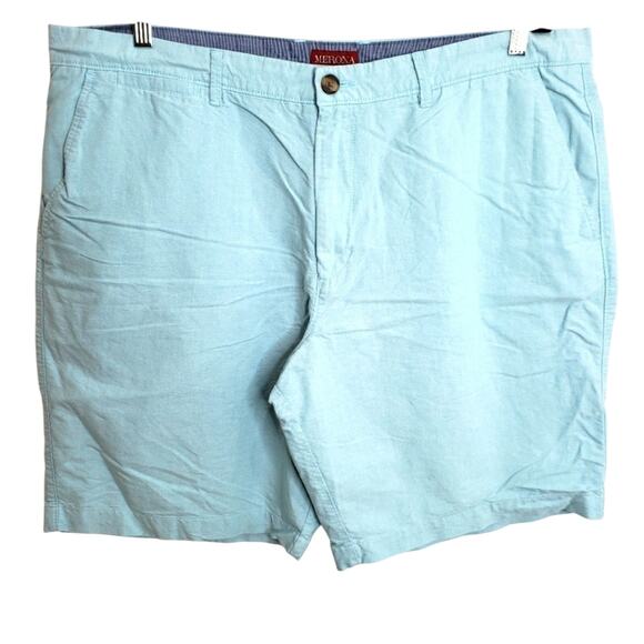 Merona Pocketed Shorts Blue w/ Zipper and Button Closure Mens 42 - Picture 1 of 6